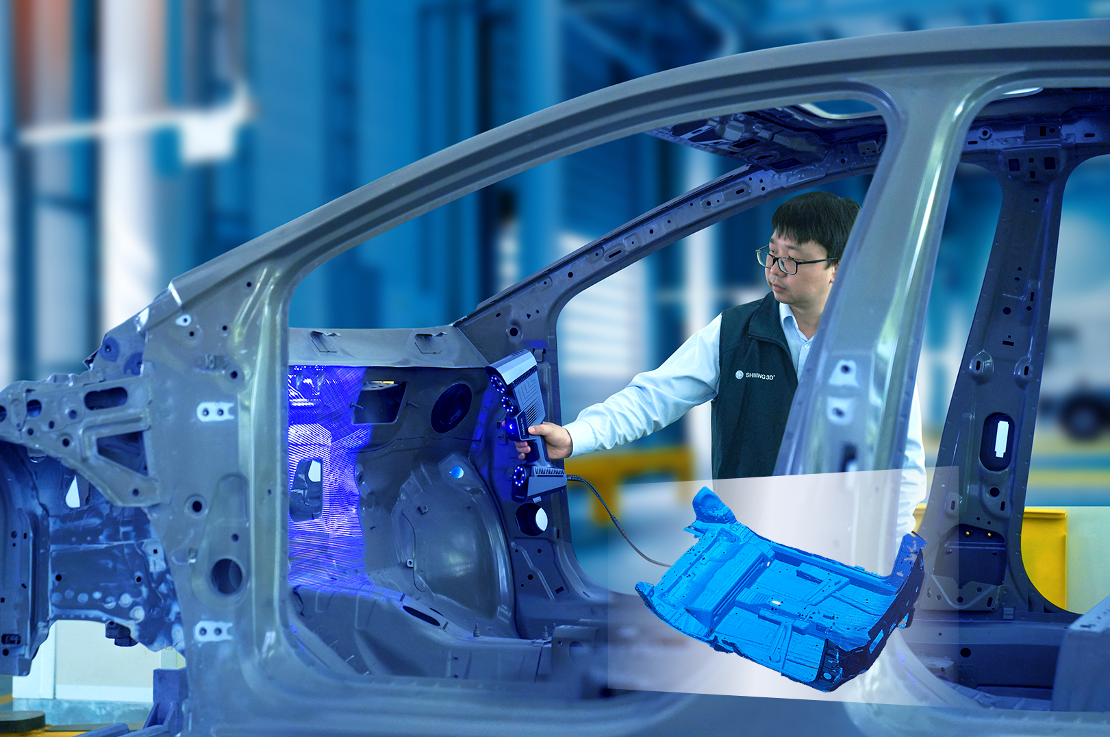 手持三维蓝光扫描仪